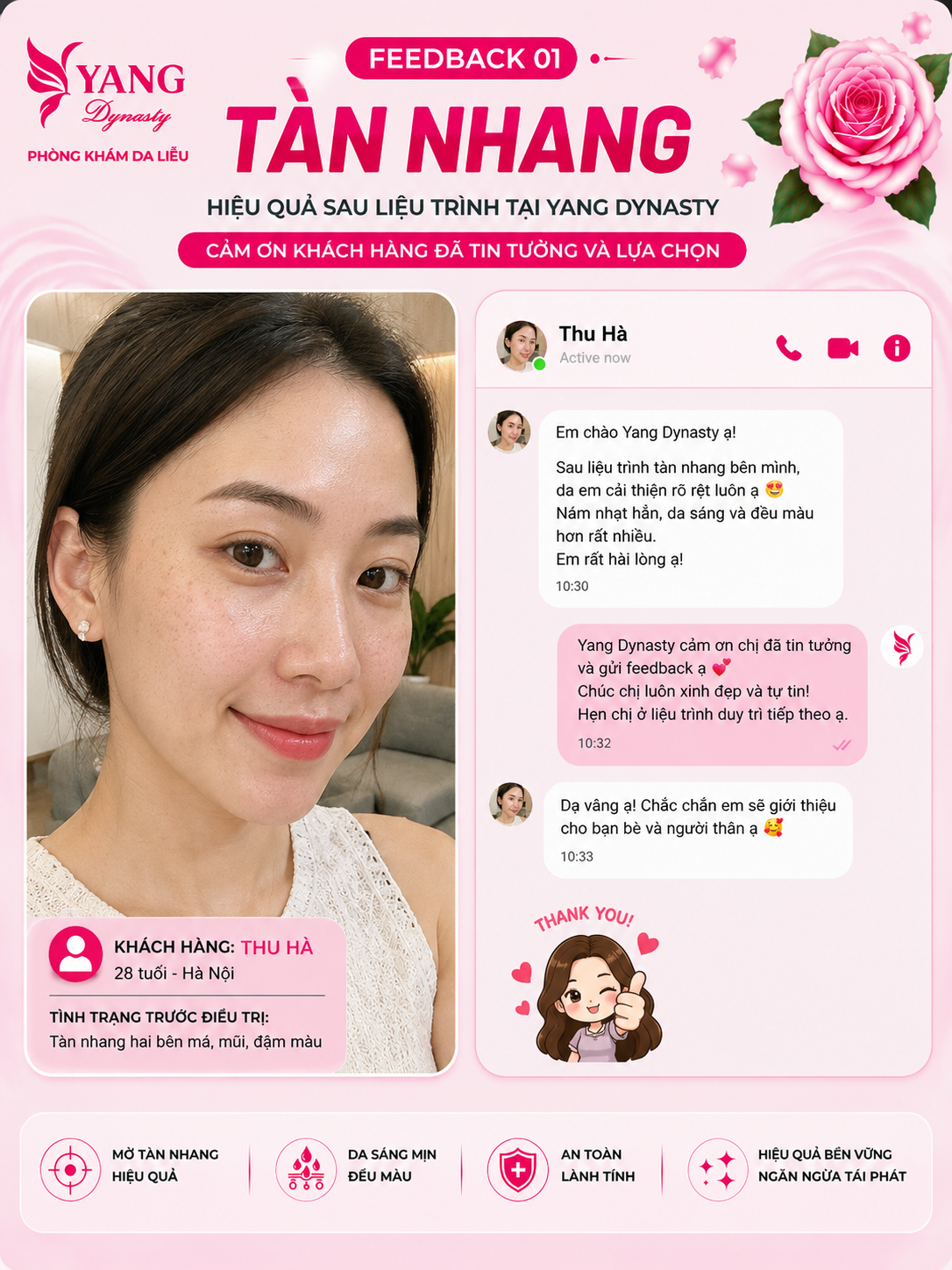 Feedback điều trị tàn nhang YANG Dynasty 01