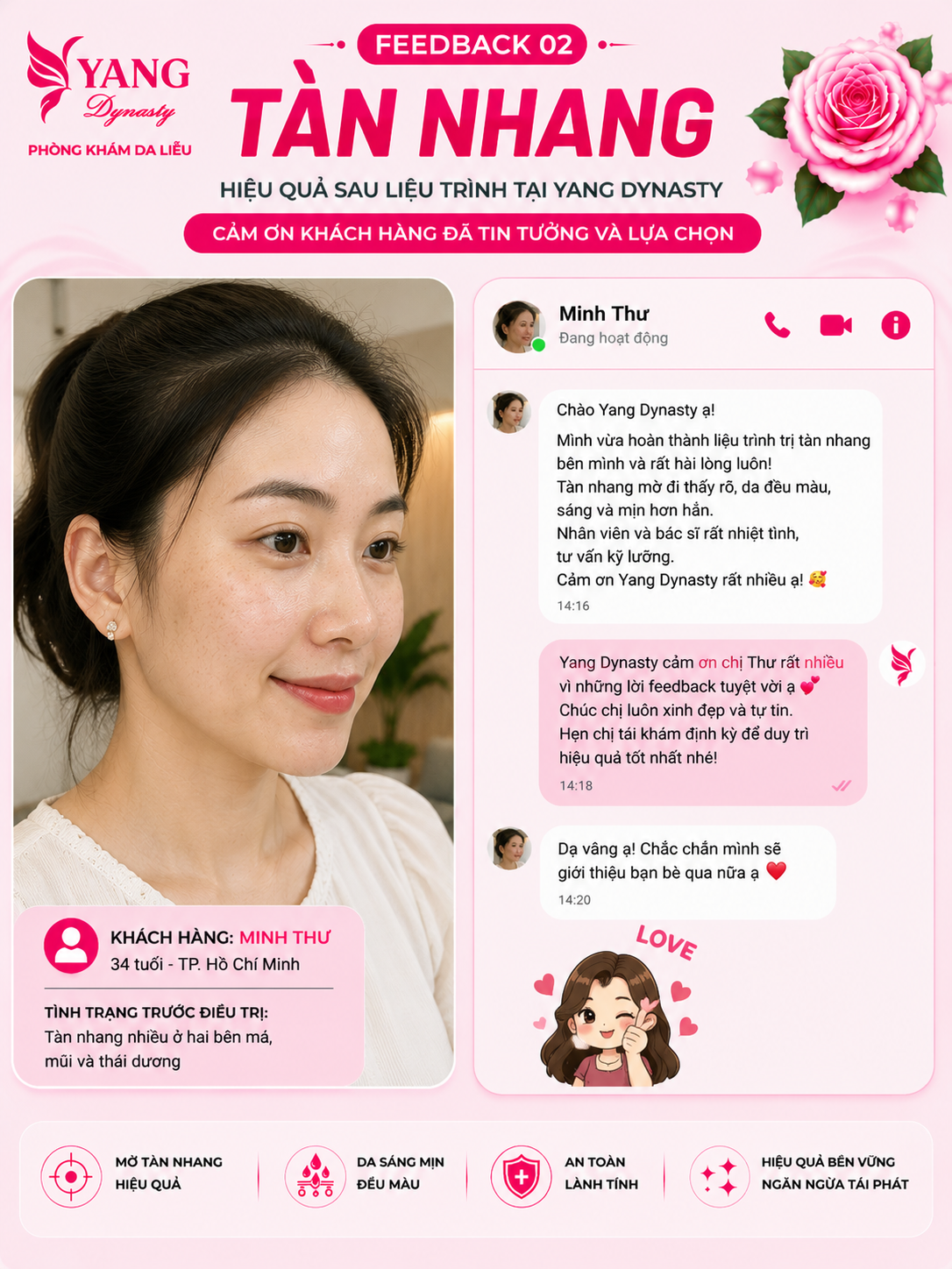 Feedback điều trị tàn nhang YANG Dynasty 02