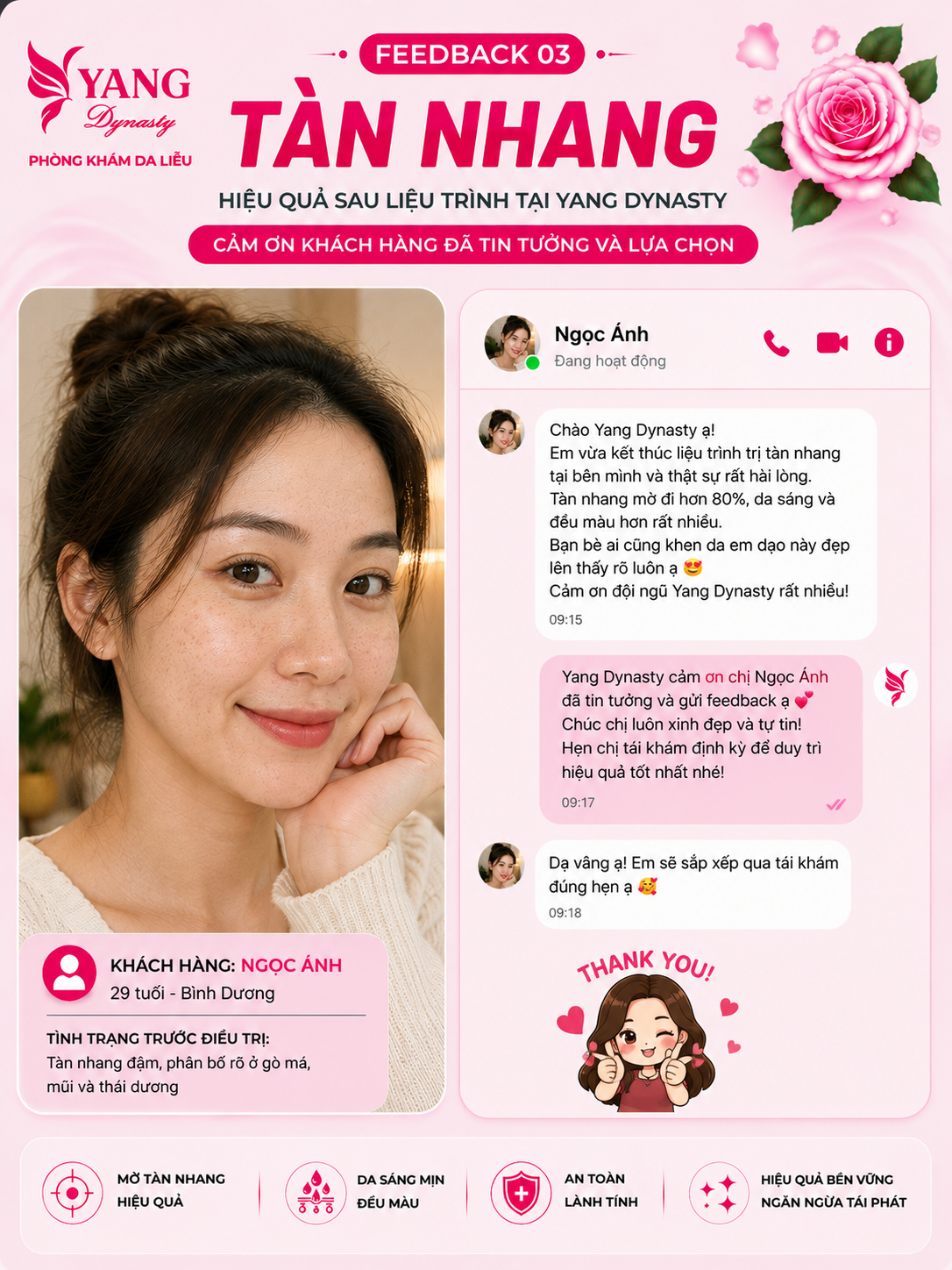 Feedback điều trị tàn nhang YANG Dynasty 03