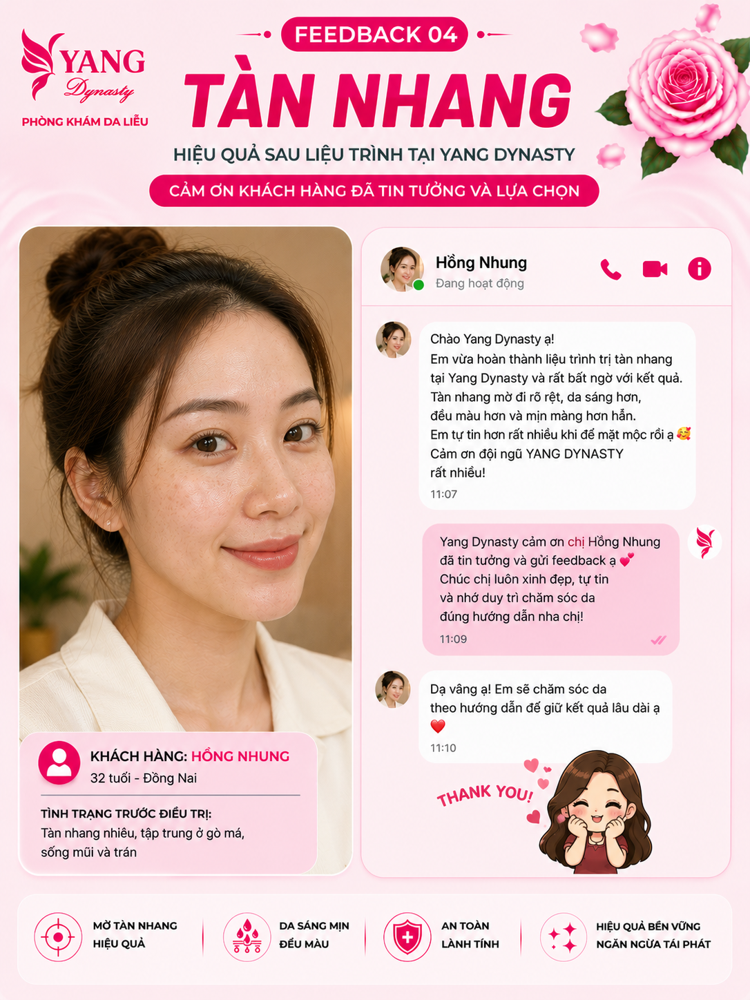 Feedback điều trị tàn nhang YANG Dynasty 04