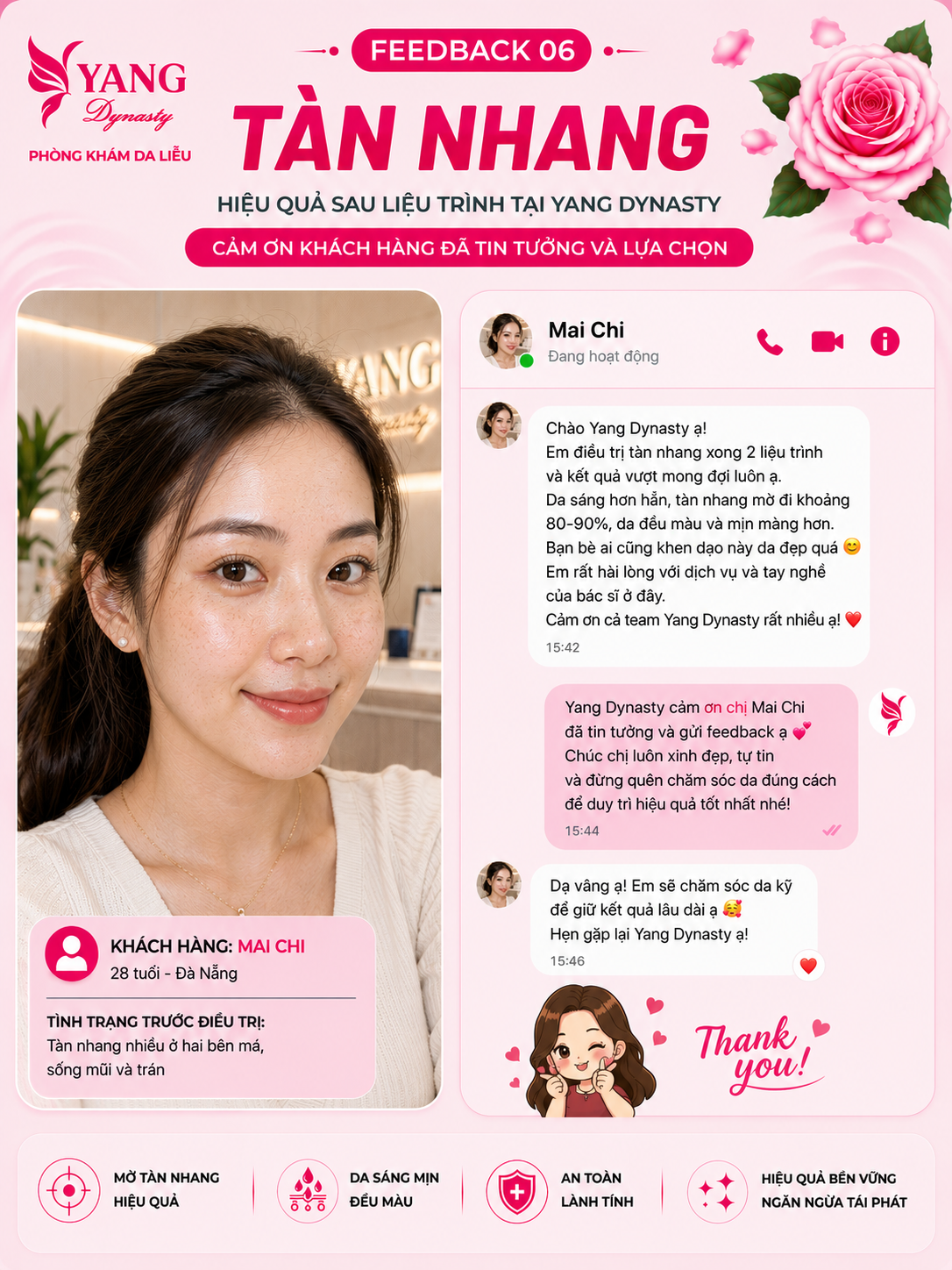 Feedback điều trị tàn nhang YANG Dynasty 06